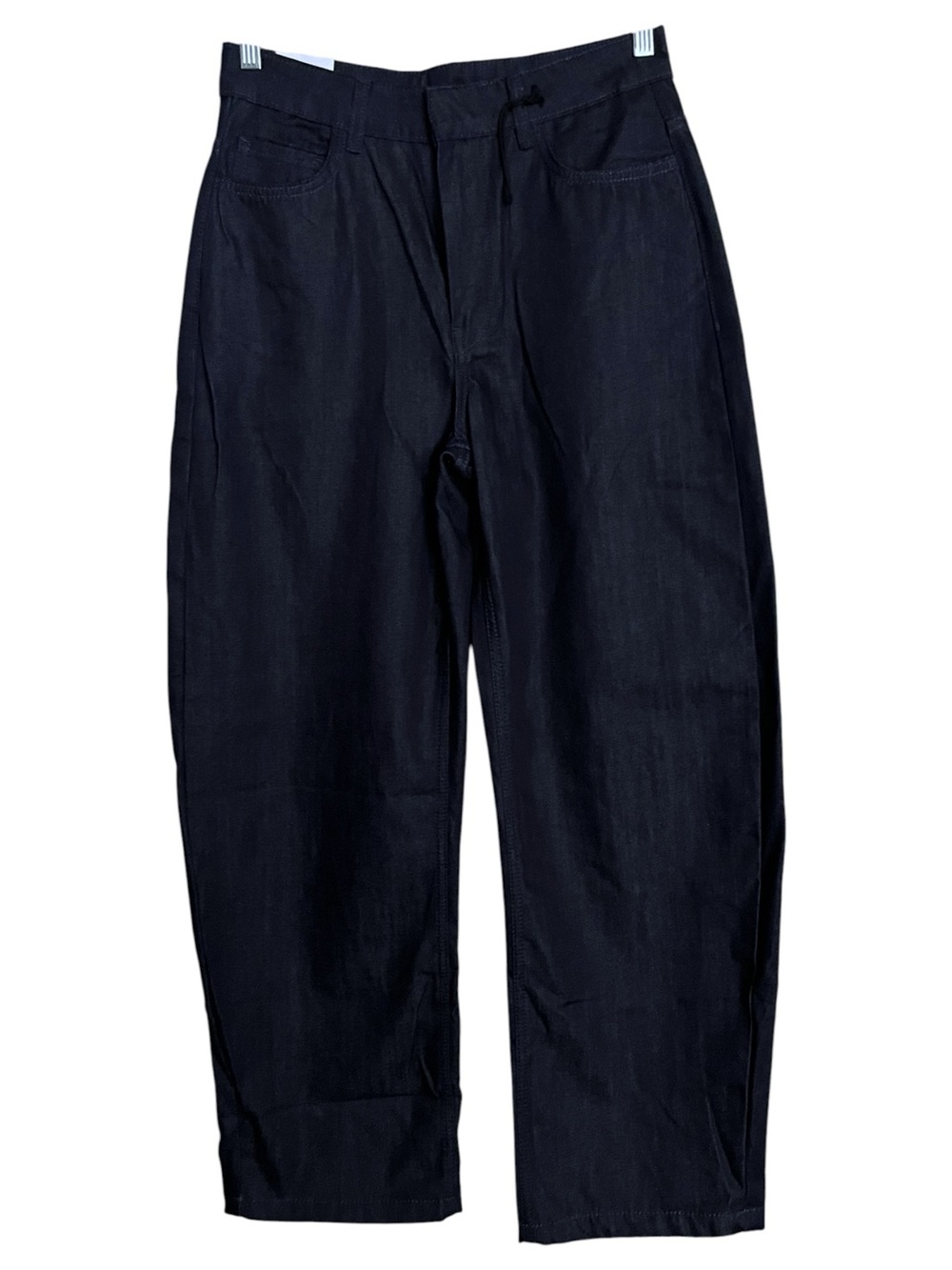 NWT Zara ZW Collection Barrel Leg High Rise Trouser Ankle Jeans Dark Wash size 4 - Picture 6 of 13